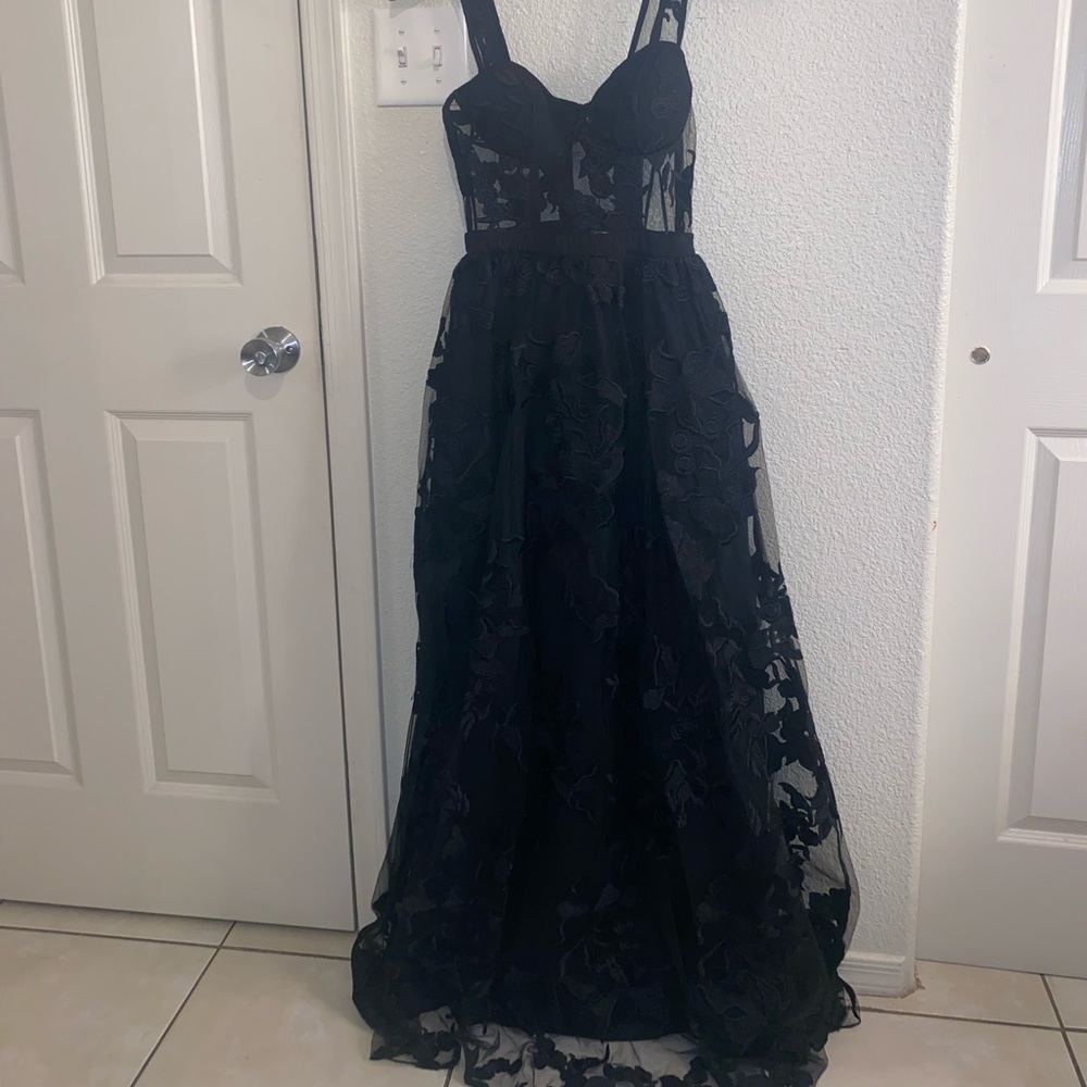 Fashion Nova black corset dress